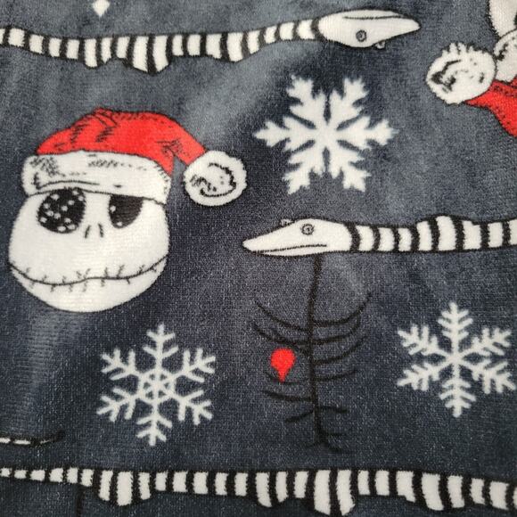 Disney Nightmare Before Christmas Fleece Lounge Pant Small Drawstring Button Fly - Picture 4 of 8